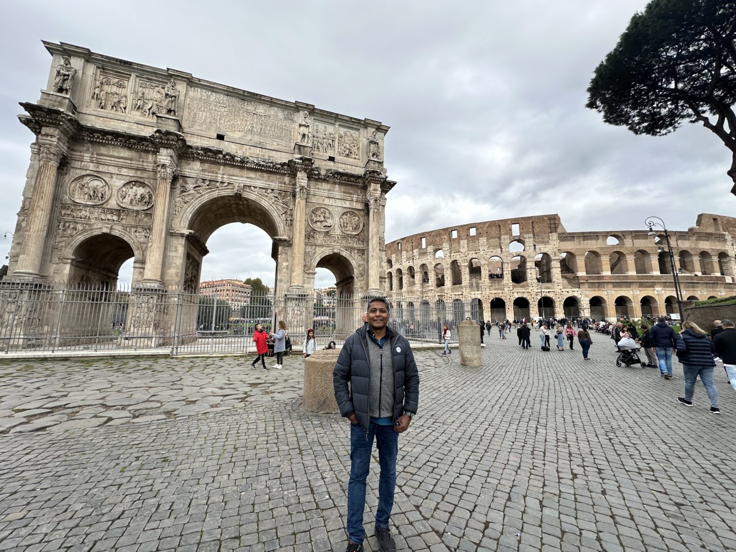 Picture of Adrian at the Colosseum in Rome. 